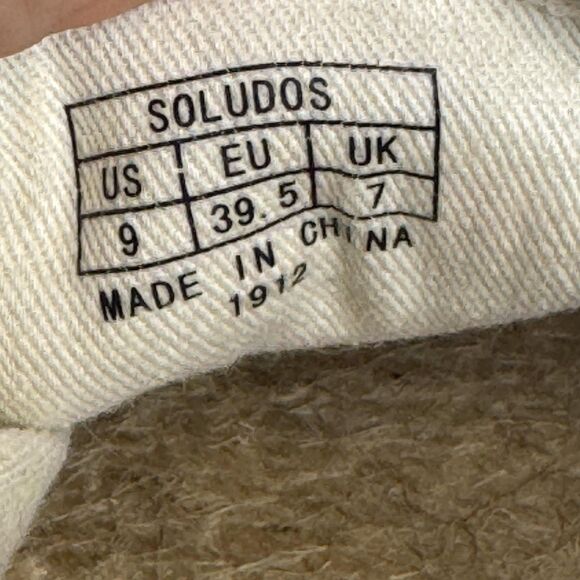 Soludos Shoes Womens Size 9 Espadrille Daisy Embroidered Slip On Floral Canvas - Picture 14 of 14